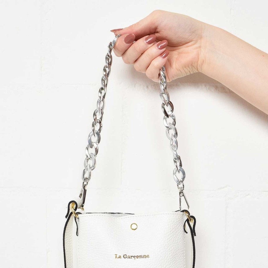 Bags La Garçonne Accessoires | Monroe Mini Bag Chain Silver