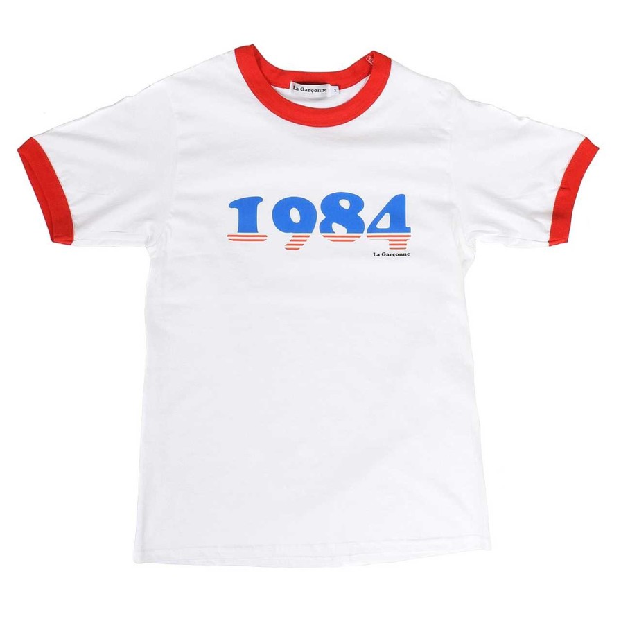 Clothing La Garçonne Vetements | 1984 T-Shirt Blanc/Rouge