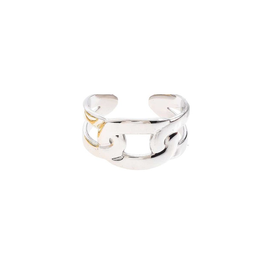 Accessories La Garçonne Bijoux | Heavy Finger Ring Stainless Steel Silver