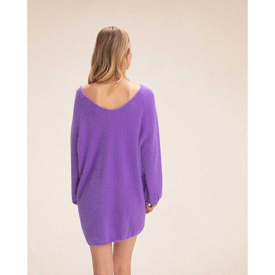 Clothing Karma Koma | Lauper Knitted Dress Violet Syrup