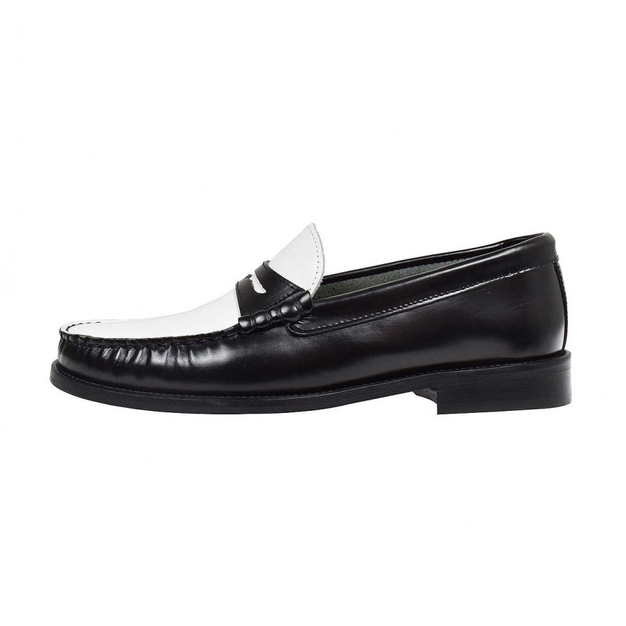 Shoes La Garçonne | Brenda Loafers Black White