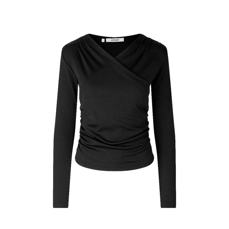 Clothing Oval Square | Party Long Sleeve Shirt Black