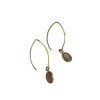 Accessories Atelier Coquet | Hoop Earrings Oval Moonstone Gold