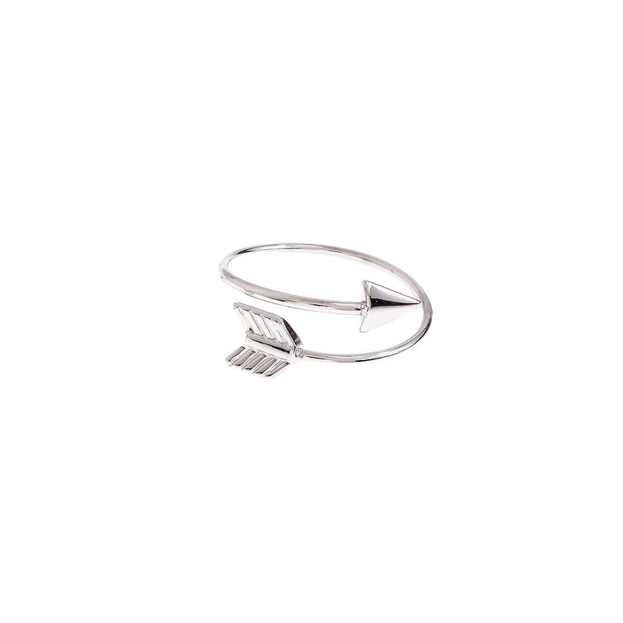 Accessories La Garçonne Bijoux | Arrow Finger Ring Stainless Steel Silver