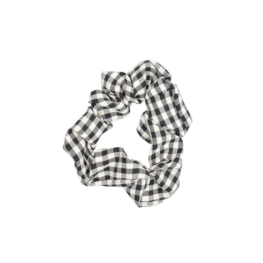 Accessories Voila | Mini Check Scrunchie Shadow