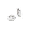 Accessories Philippa Studios | Dome Trio Hoops Medium Earrings White Silver