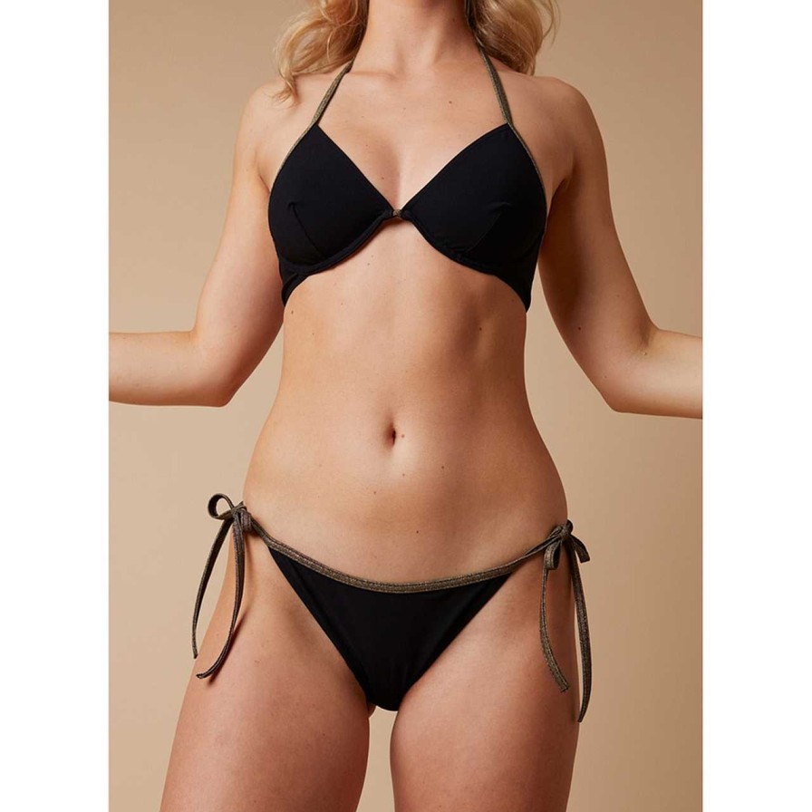 Clothing Paula | Capri Black Gold Bikini Top