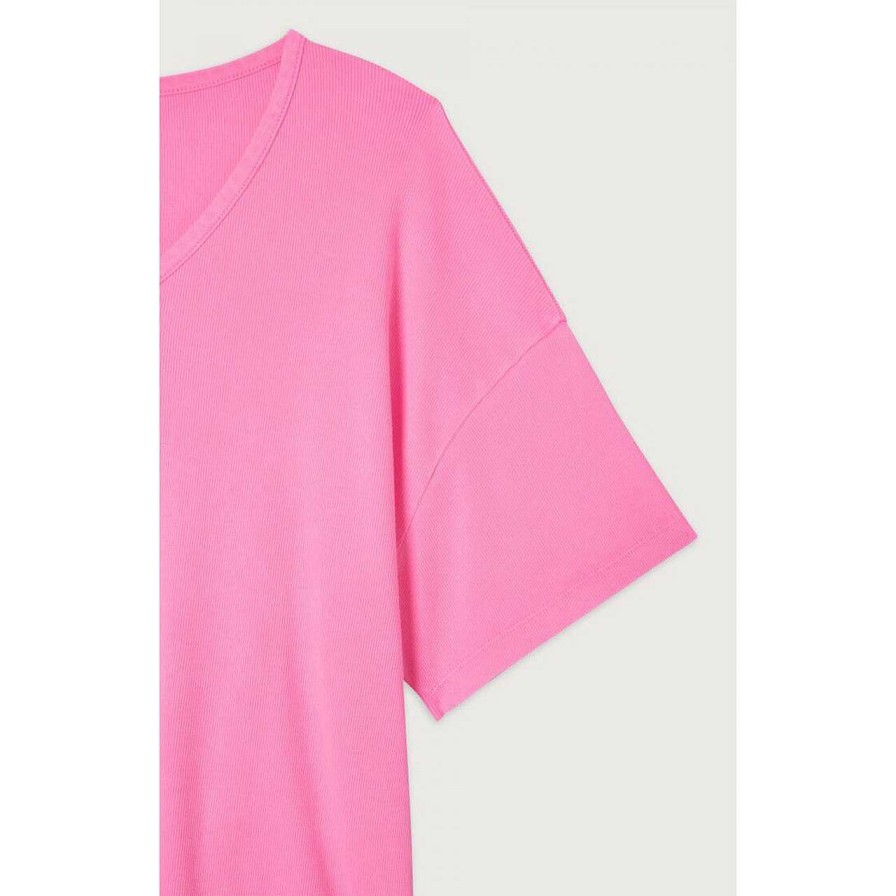 Clothing American Vintage | Zelym T-Shirt Fluorescent Pink