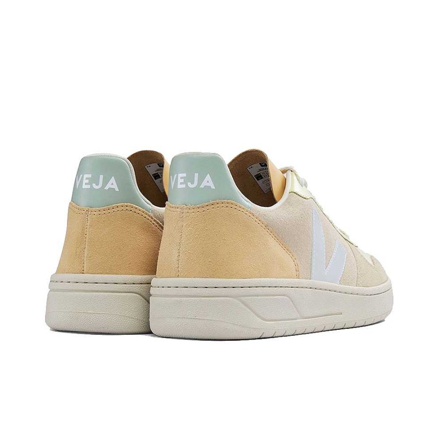 Shoes Veja | V-10 Suede Sneaker Sable Menthol Multico