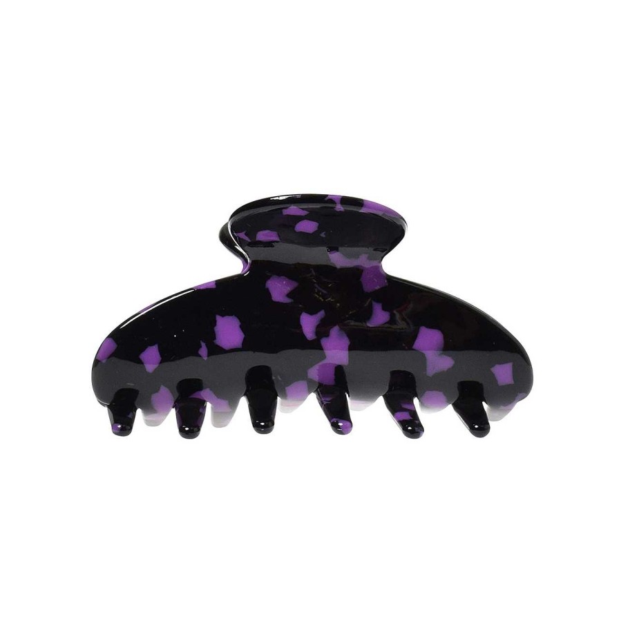 Accessories Voila | Speckle Hair Clip Petite Purple Noir