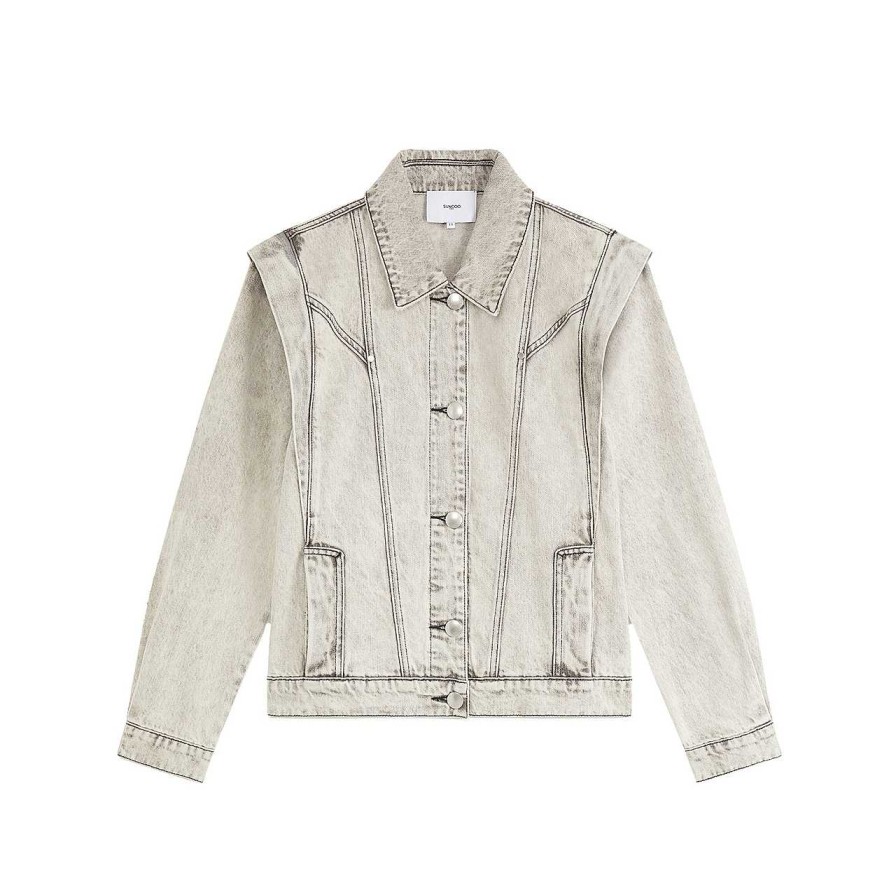 Clothing Suncoo | Eden Denim Jacket Carbone