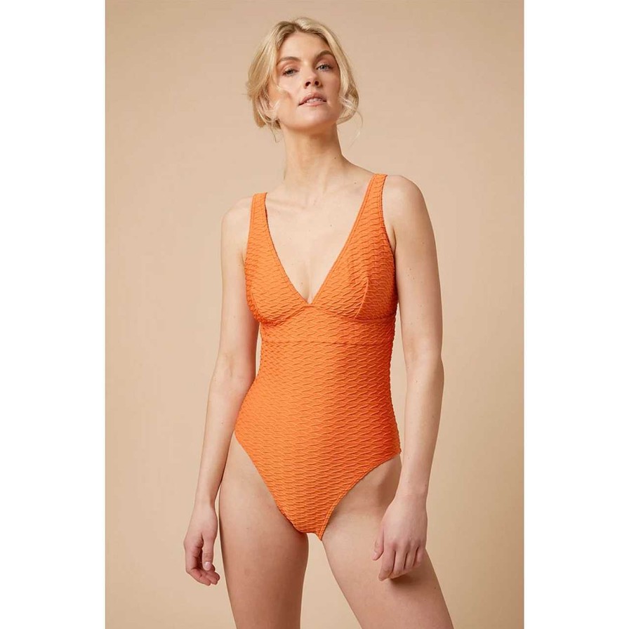 Clothing Paula | Lily Swim Dress Orange