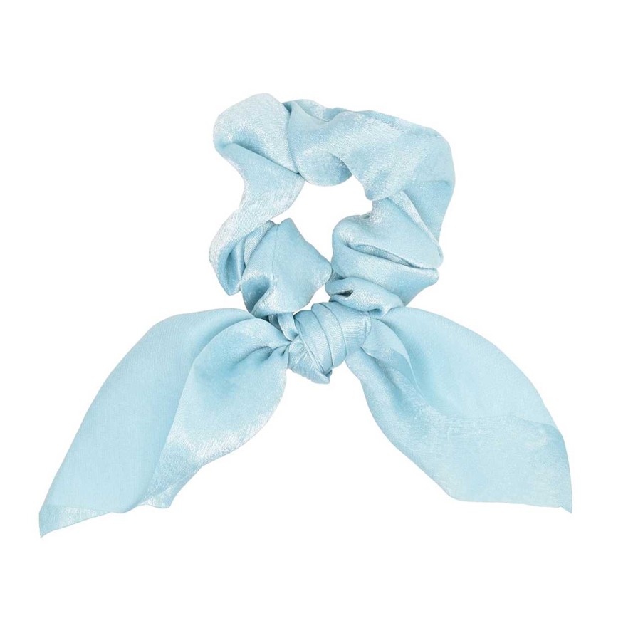 Accessories Voila | Glossy Scrunchie Blue