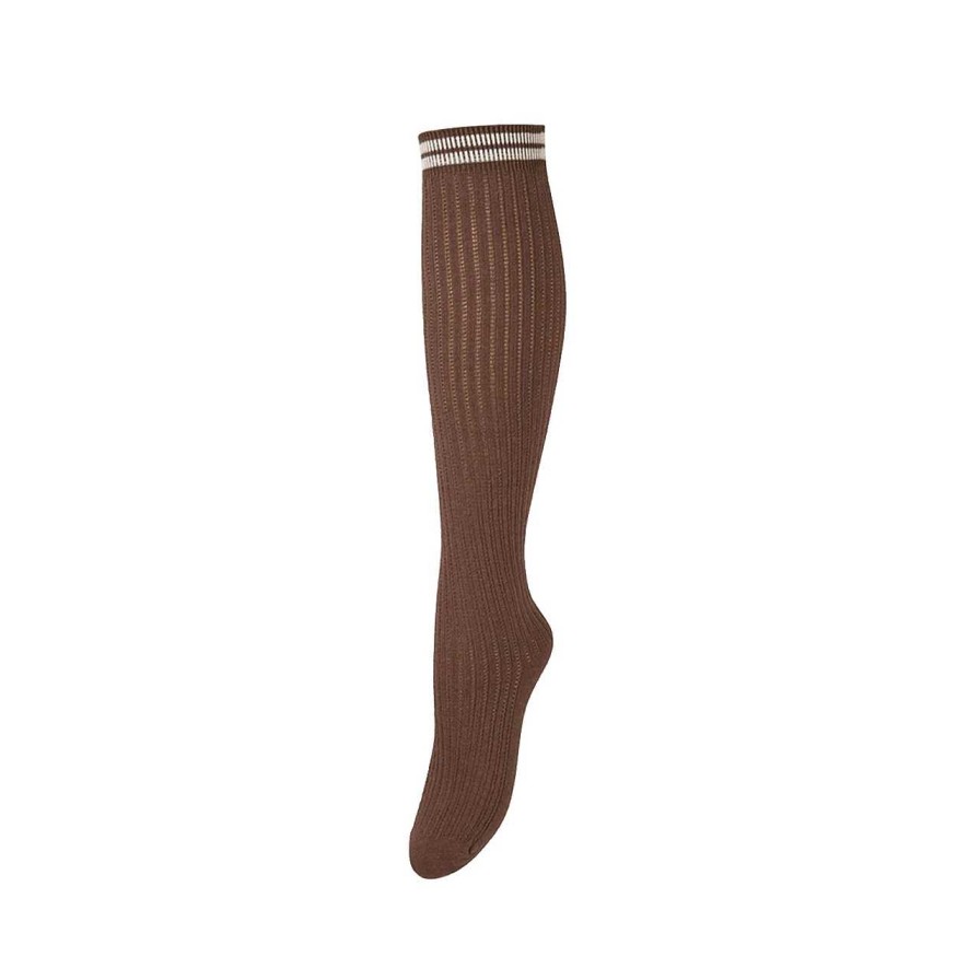 Accessories Becksöndergaard | Oda Cotta Knee Socks Acorn Brown