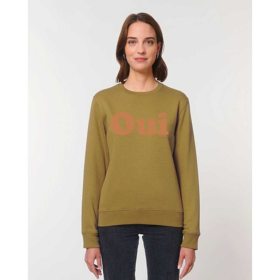 Clothing La Garçonne Vetements | Oui Sweater Olive Oil