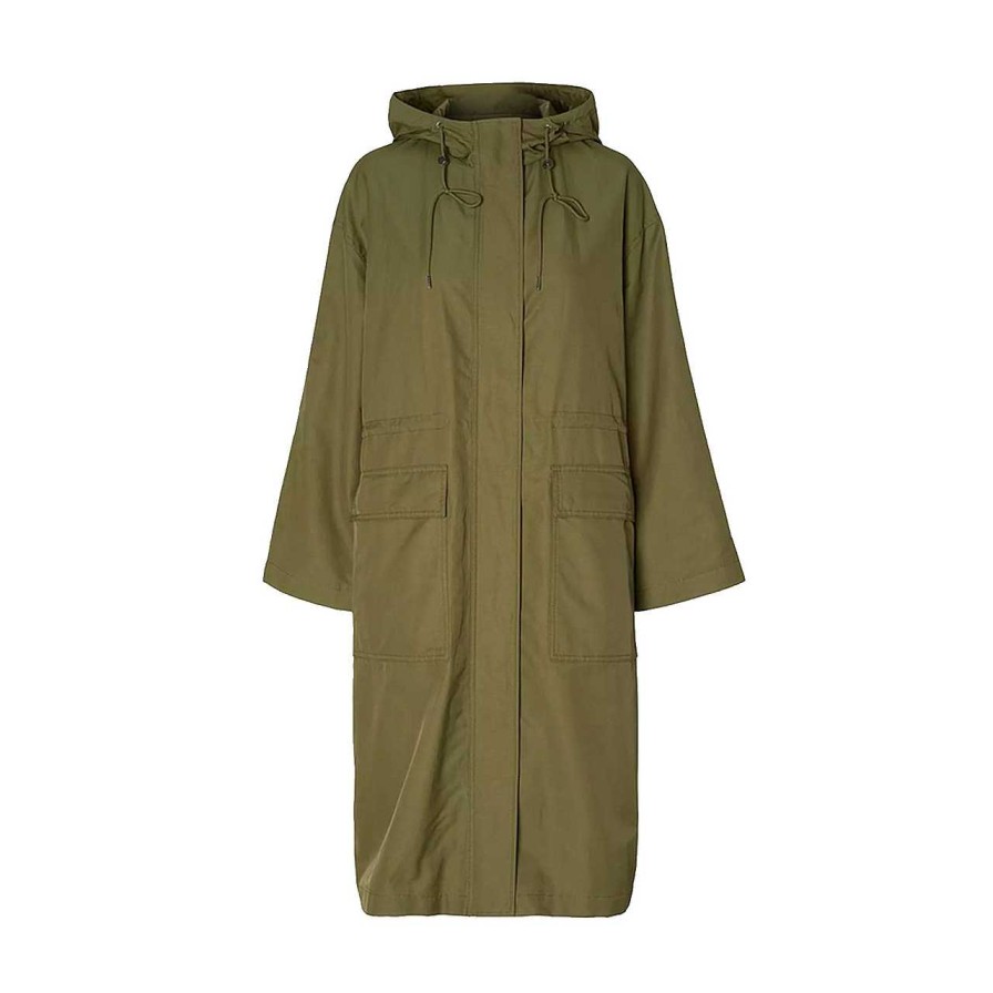 Clothing Selected Femme | Philine Parke Coat Martini Olive