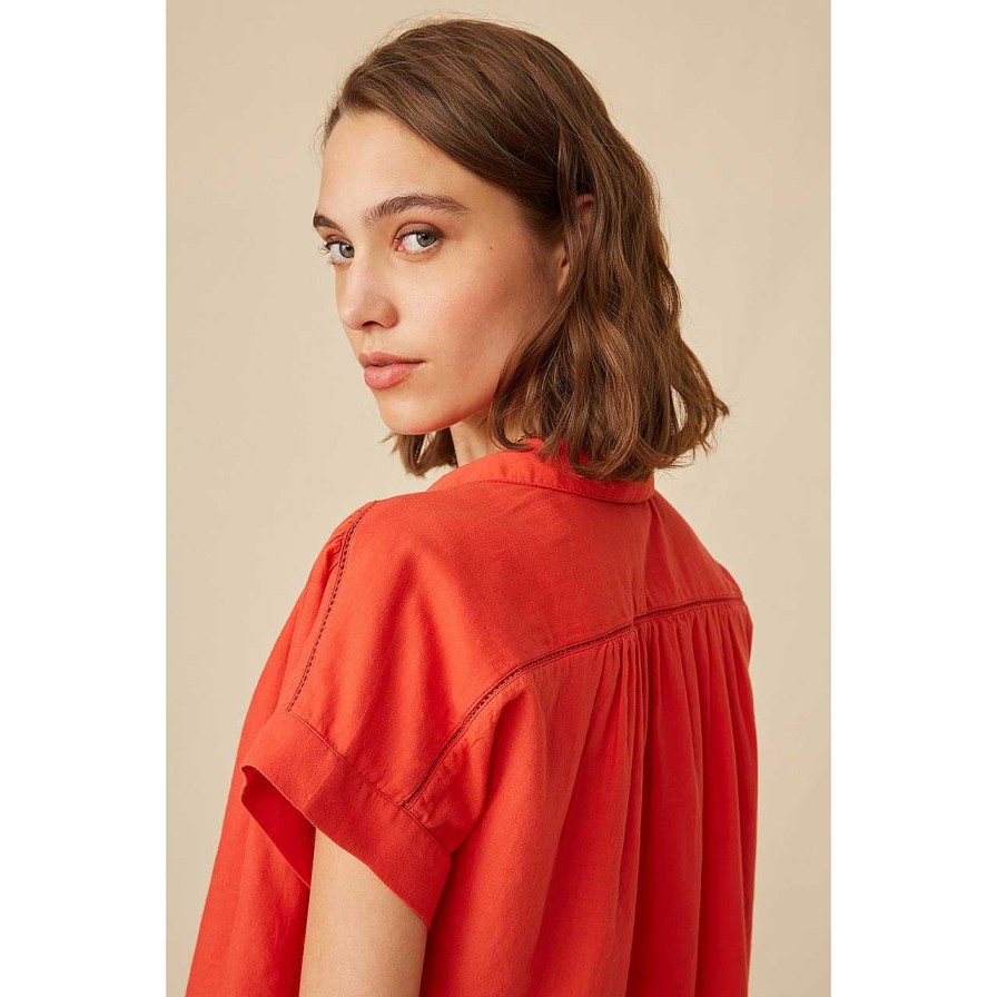 Clothing Harris Wilson | Eglantine Blouse Vermillion