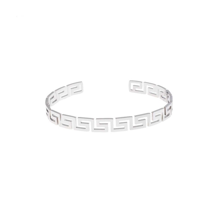 Accessories La Garçonne Bijoux | Quadro Bangle Stainless Steel Silver