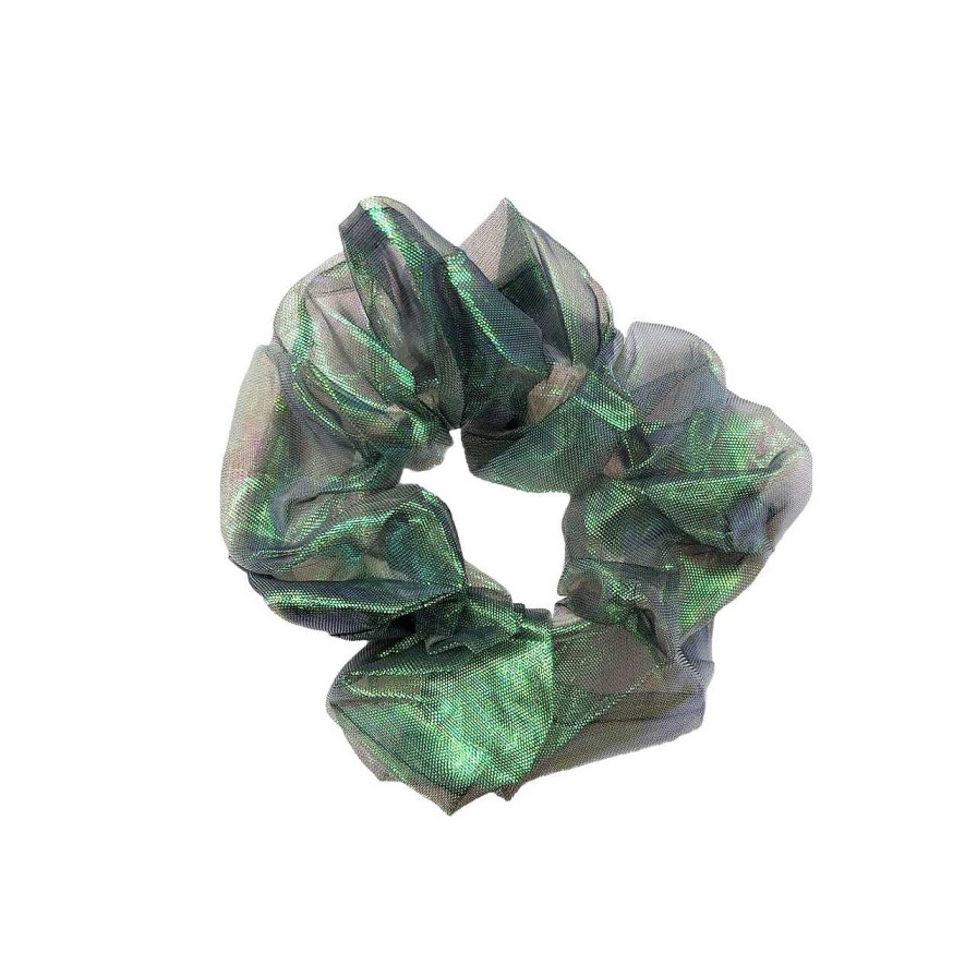 Accessories Voila | Jasmine Scrunchie Shiny Green