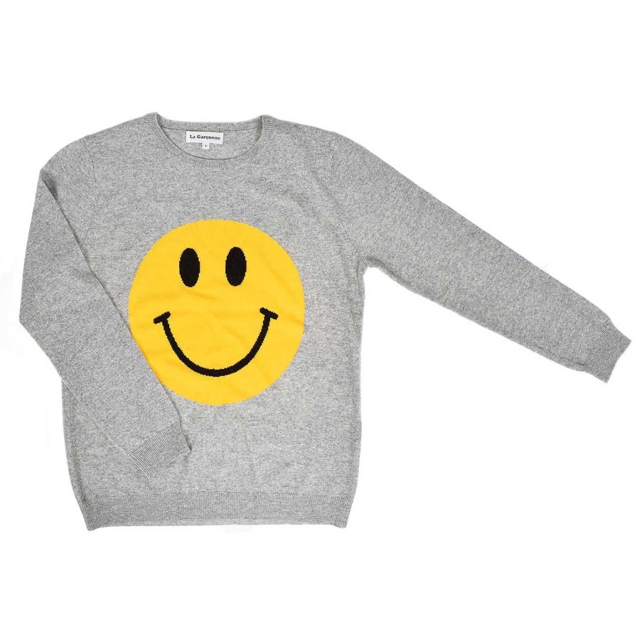 Clothing La Garçonne Vetements | Smiley Knitted Sweater Grey