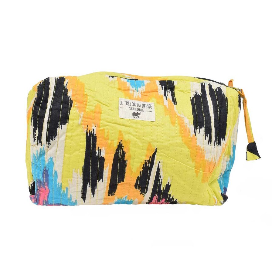 Bags Le Trésor Du Monde | Ikat Large Necessaire Yellow