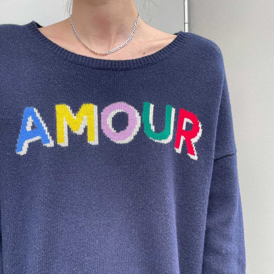 Clothing La Garçonne Vetements | Amour Knitted Sweater Navy