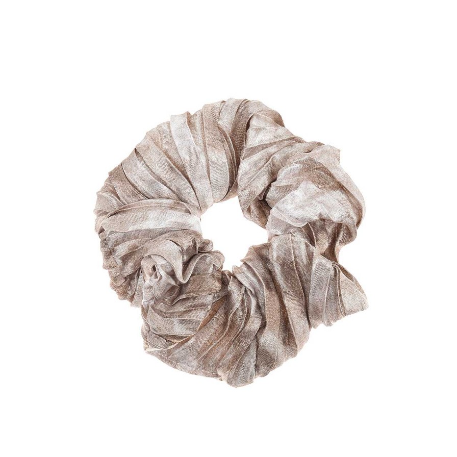 Accessories Voila | Satin Scrunchie Cashmere