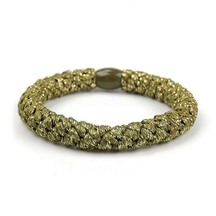 Accessories Voila | Hair Tie Glitter Olive