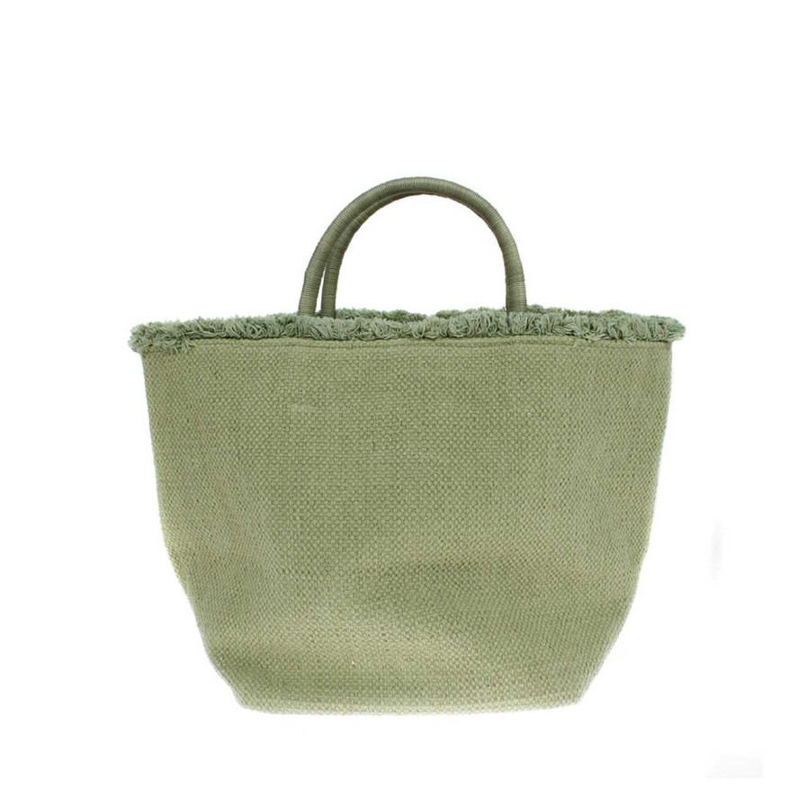 Bags La Garçonne Accessoires | Emilie Canvas Tote Bag Green