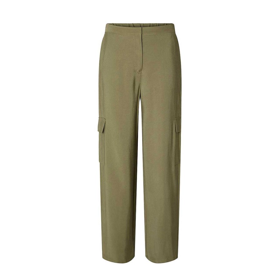 Clothing Selected Femme | Emberly Pants Dusky Green