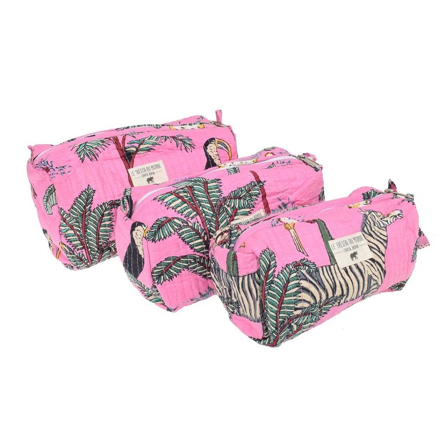 Bags Le Trésor Du Monde | Jungle Medium Necessaire Pink