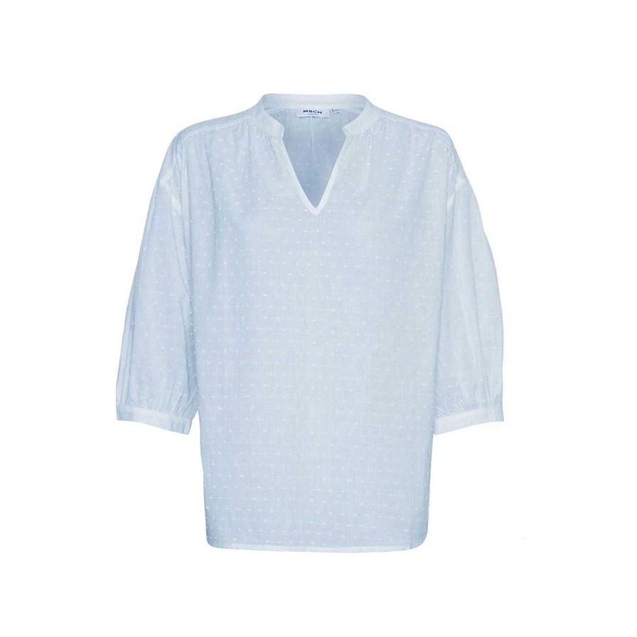 Clothing MSCH Copenhagen | Stacia 3/4 Blouse Blue