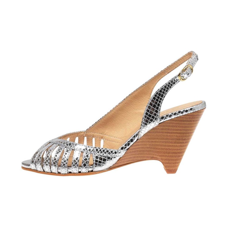 Shoes La Garçonne | Nadine Heels Kilauea Silver 7048