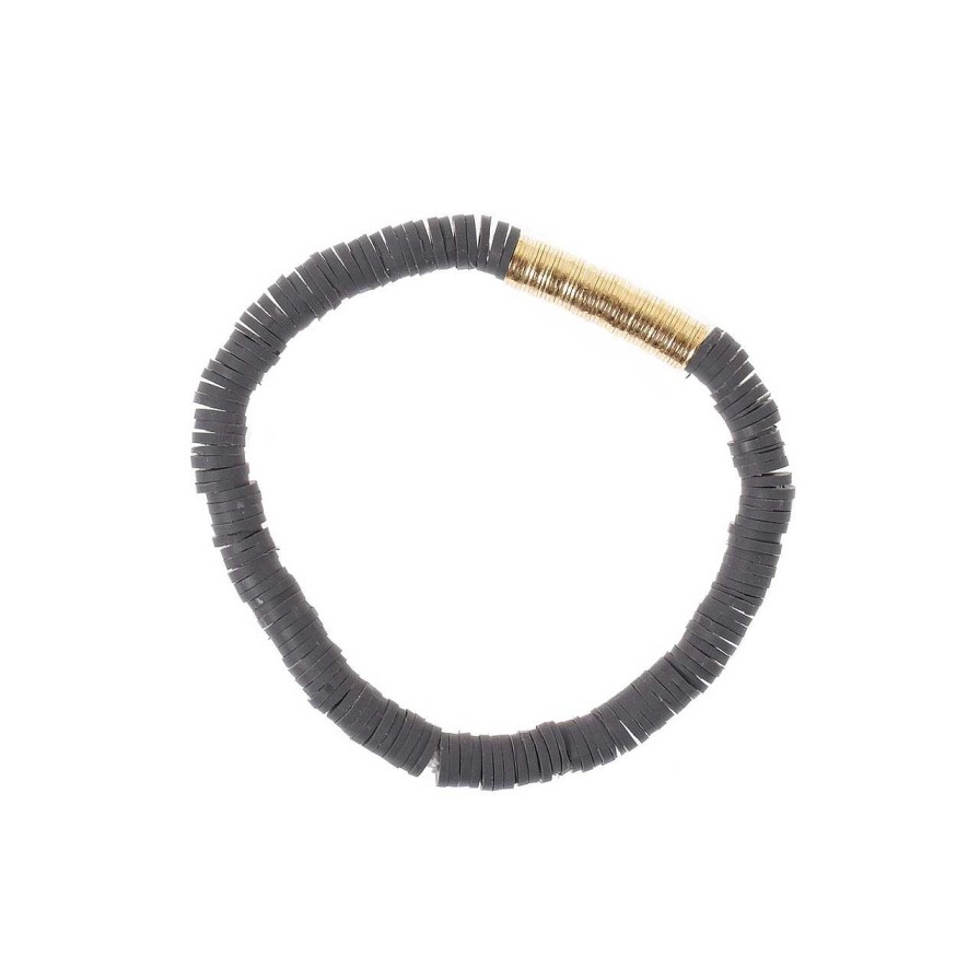 Accessories La Garçonne Bijoux | Charmaine Bracelet Charcoal