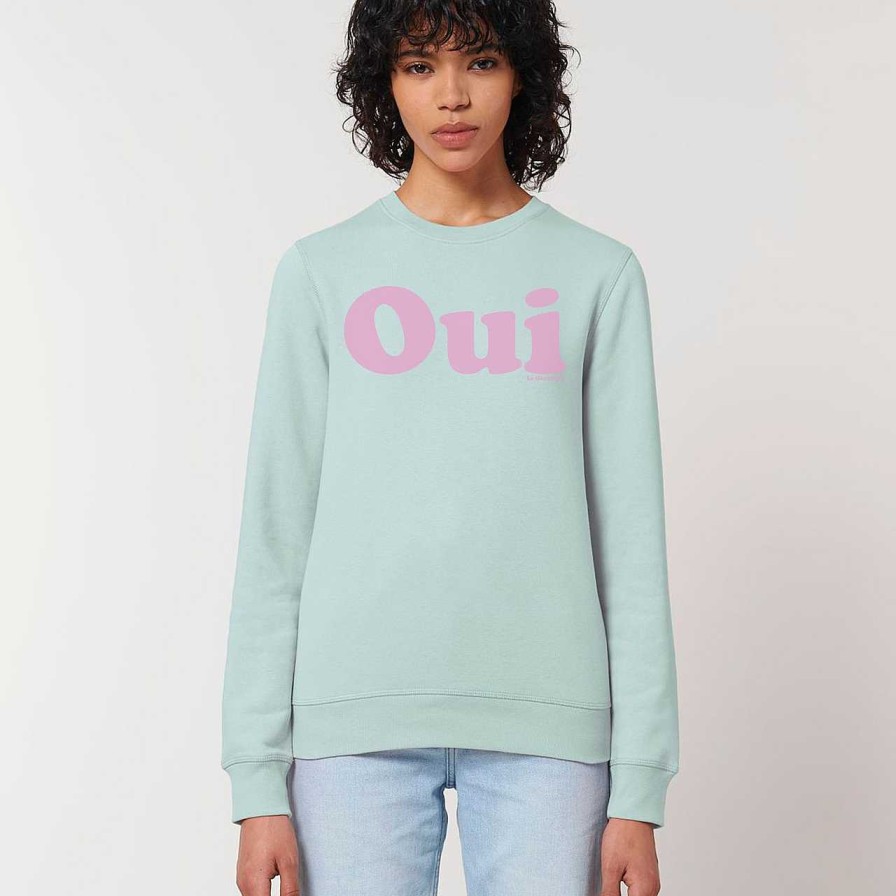 Clothing La Garçonne Vetements | Oui Sweater Caribbean Blue