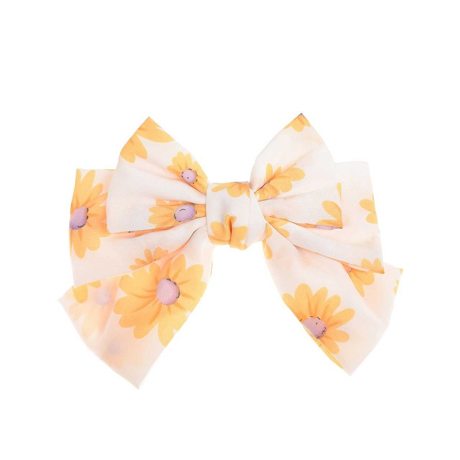 Accessories Voila | Daisy Bow Hair Clip White