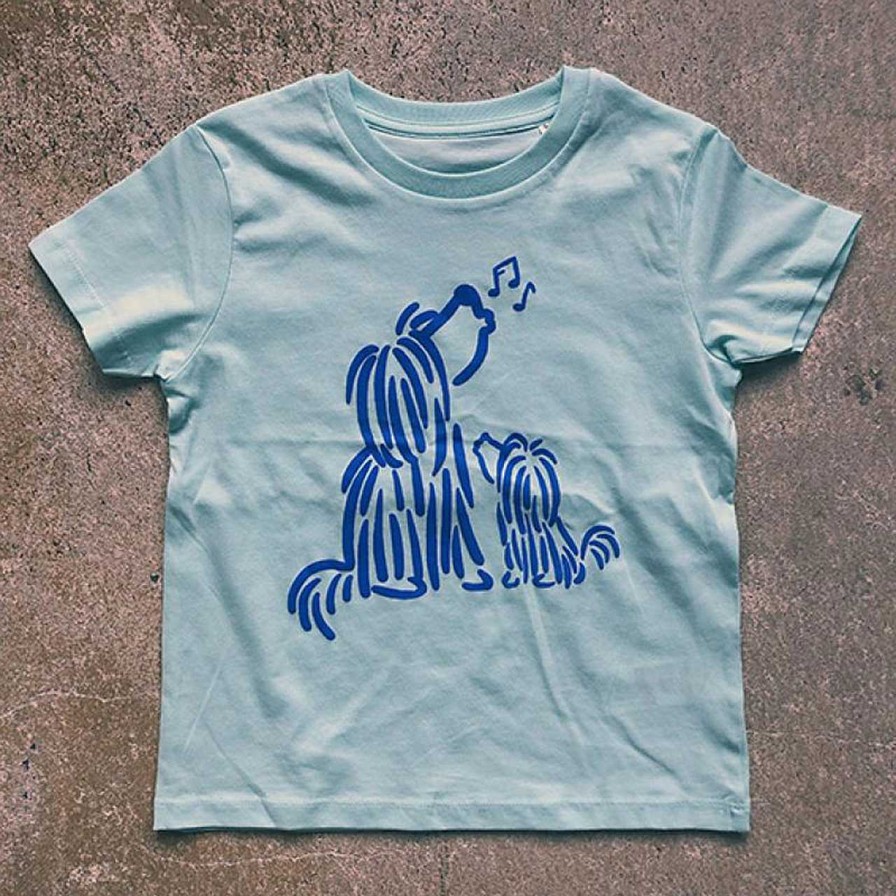 Clothing Piaf | Petshop Children'S T-Shirt Dogs Blue