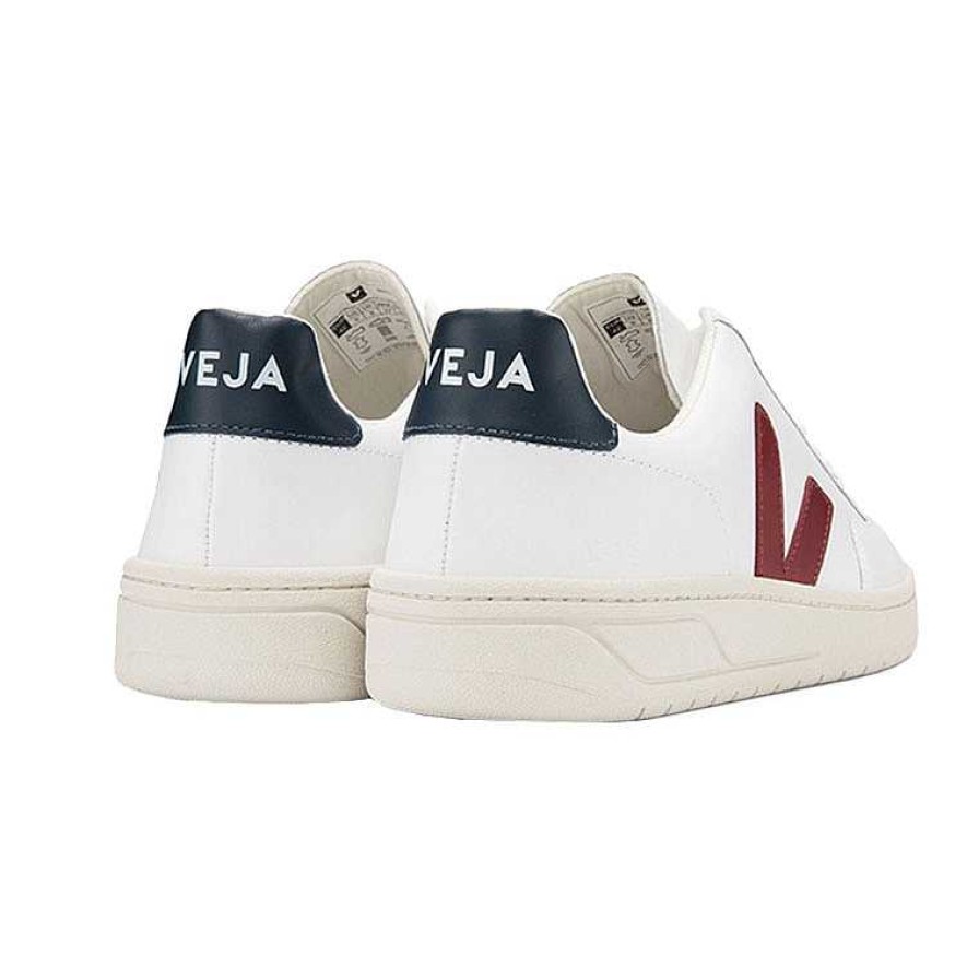 Shoes Veja | V-12 Leather Sneaker Extra White Marsala Nautico