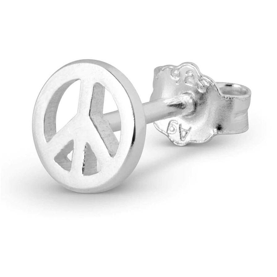 Accessories Lulu Copenhagen | Peace Stud Earrings Sterling Silver