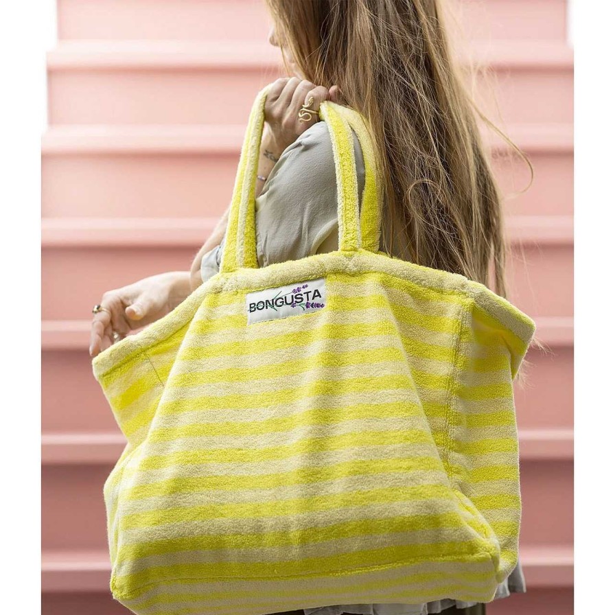 Bags Bongusta | Naram Weekend Bag Pristine & Neon Yellow