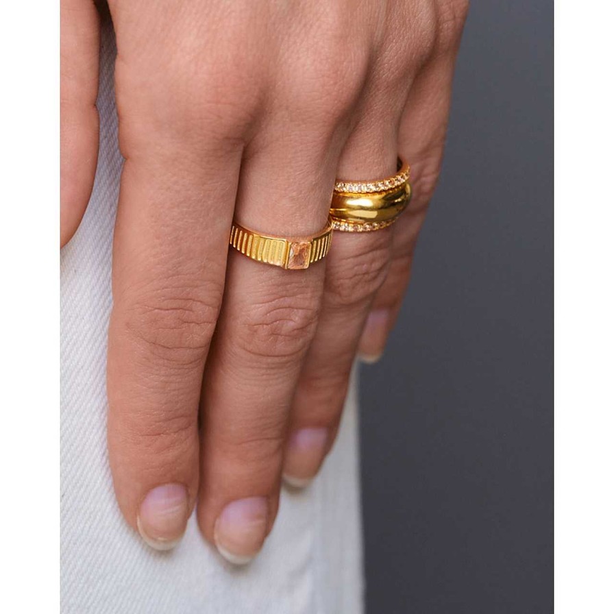 Accessories Philippa Studios | Vera Ring Champagne Gold Plated