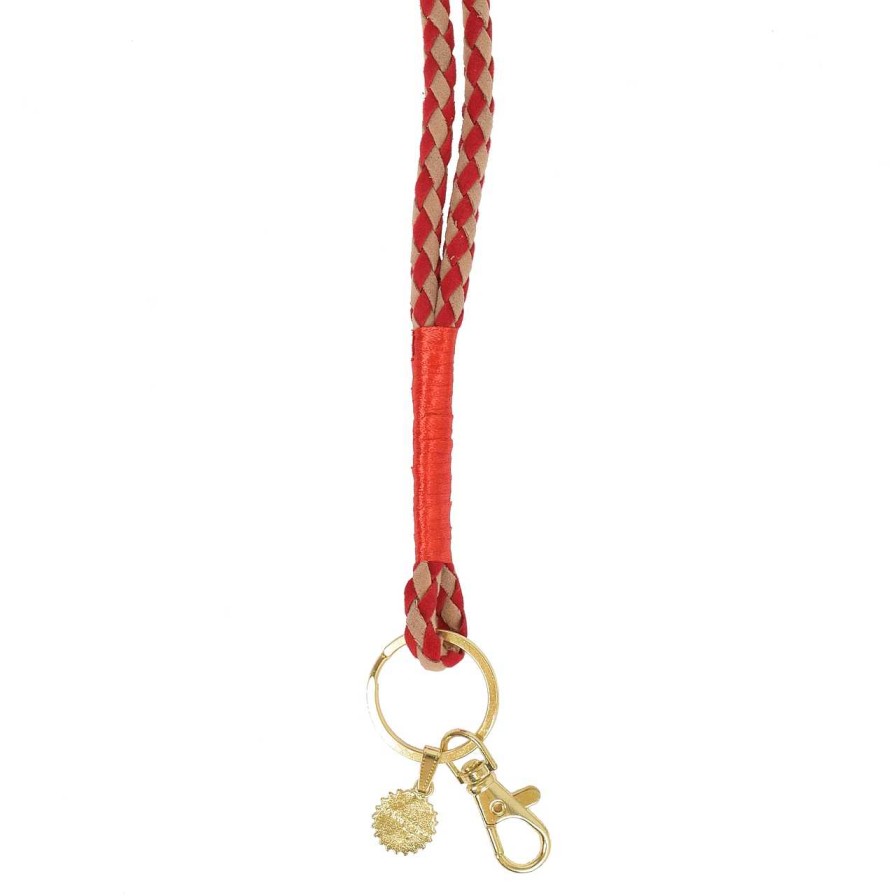 Accessories La Garçonne Accessoires | Lanyard Beige Red