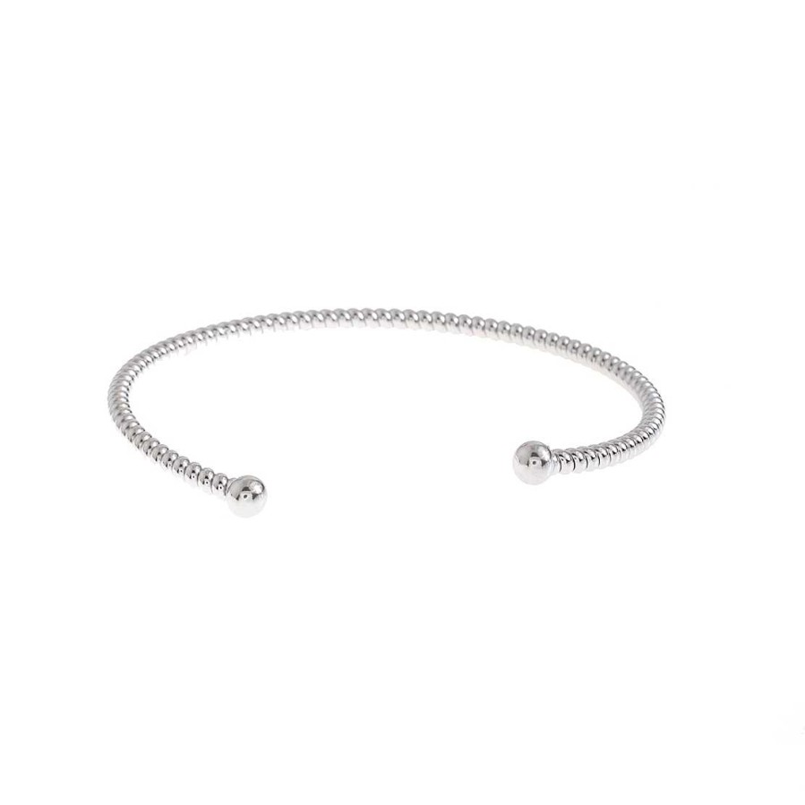 Accessories La Garçonne Bijoux | Ball Bangle Stainless Steel Silver