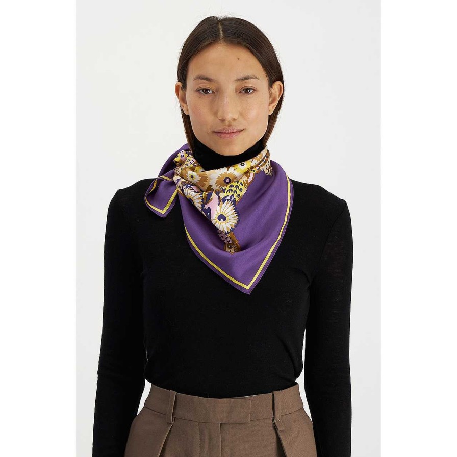 Accessories Inoui Editions | Hulule Carre Scarf Purple