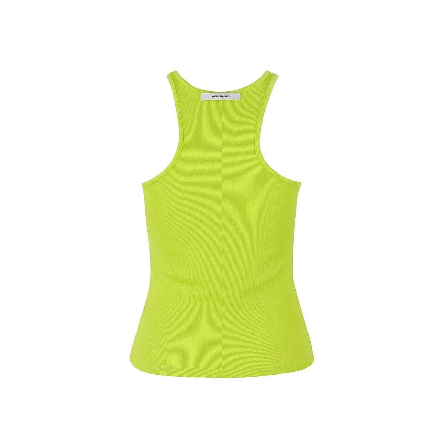 Clothing Oval Square | Party Tank Top Acid Lime