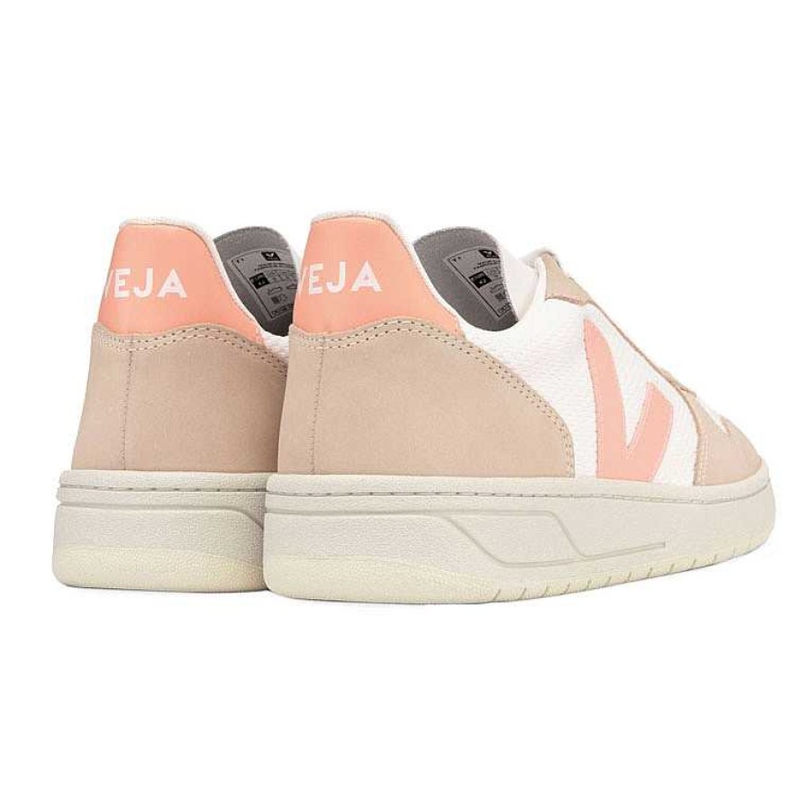 Shoes Veja | V-10 Alveomesh Sneaker White Bellini Almond