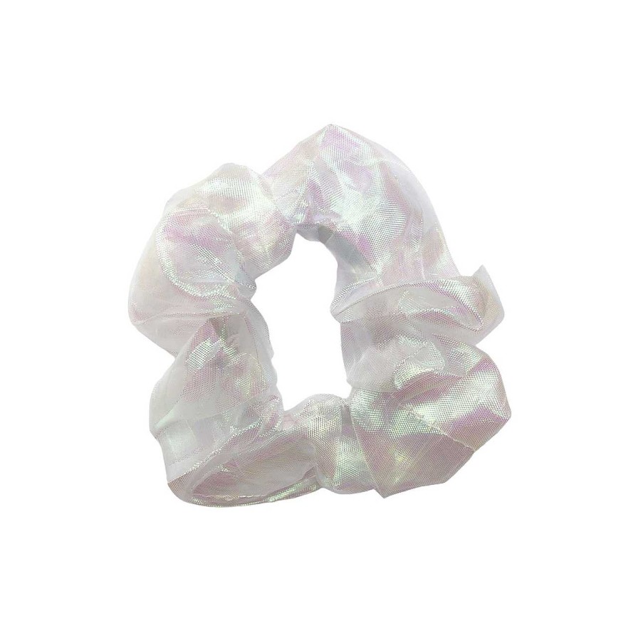 Accessories Voila | Belle Scrunchie Shiny White