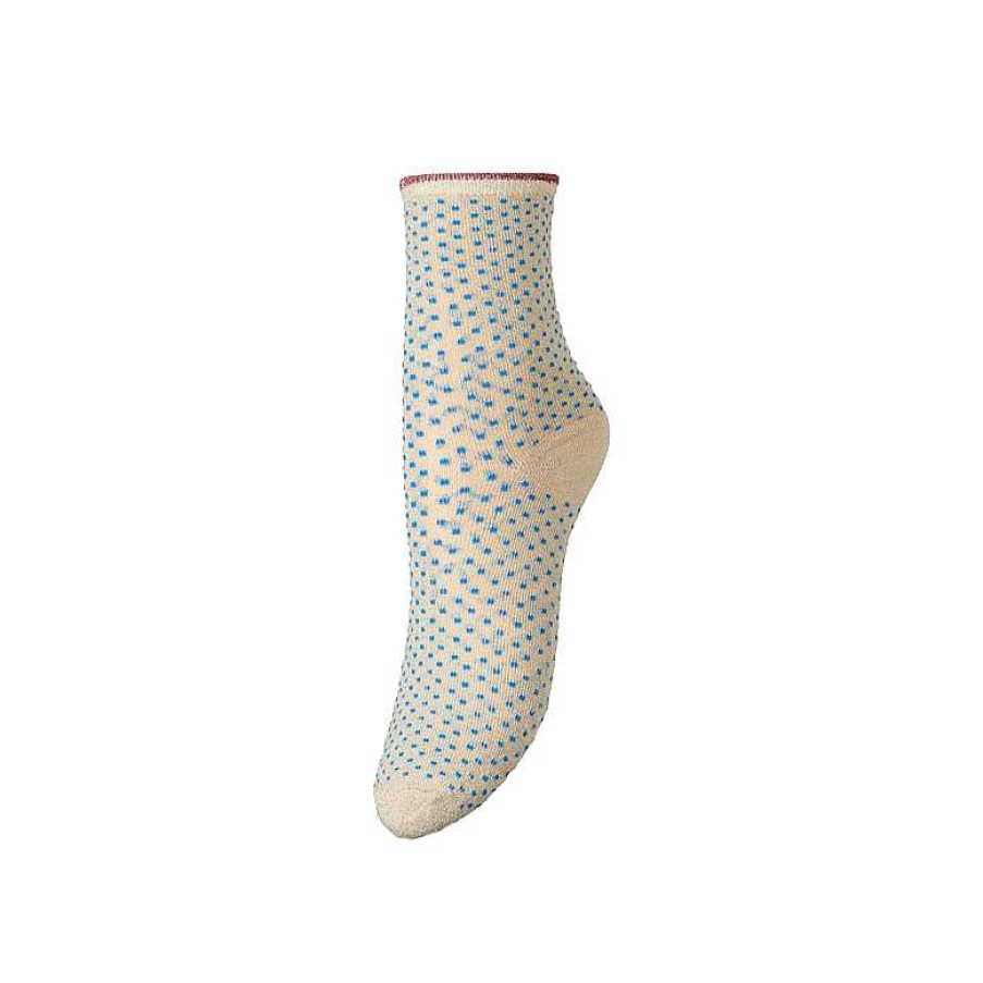 Accessories Becksöndergaard | Dina Small Dots Socks Royal Blue