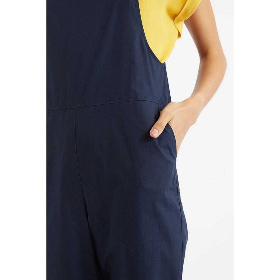 Clothing Louche | Tippie Poplin Dungarees Navy