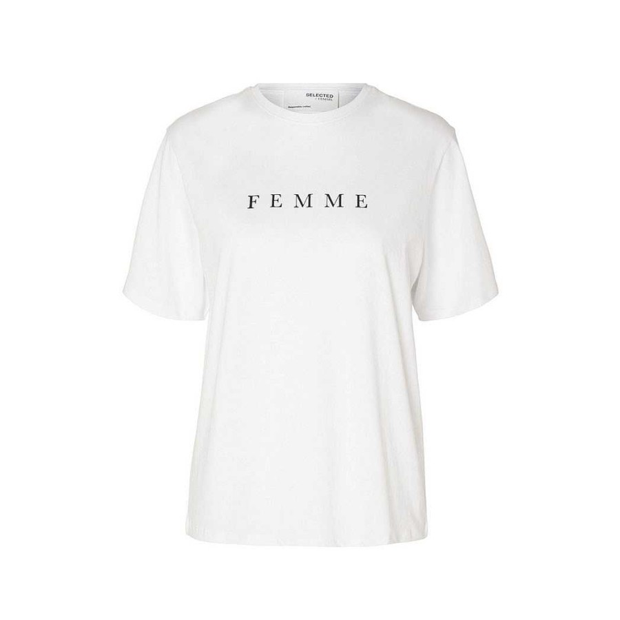 Clothing Selected Femme | Vilja T-Shirt Bright White / Black